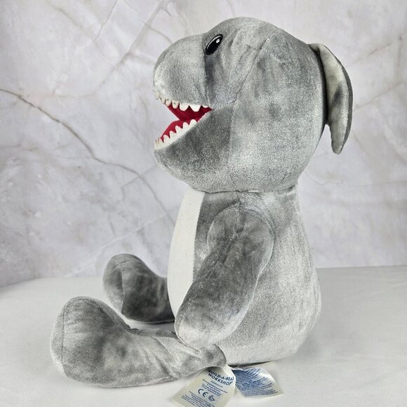Build A Bear Toothy Shark Plush Stuffed Animal Gray White Child Safe Eyes - Picture 3 of 13